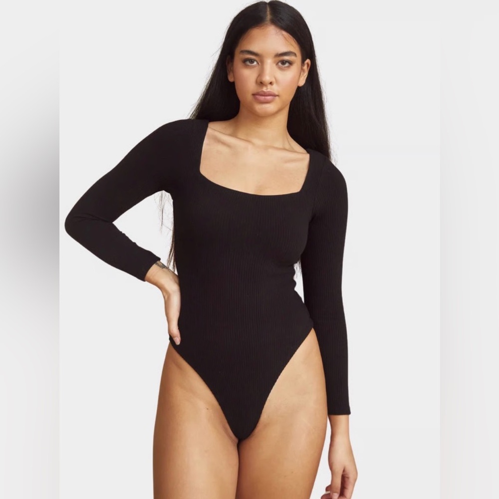 NWT Klassy Network Black Long Sleeve Bodysuit